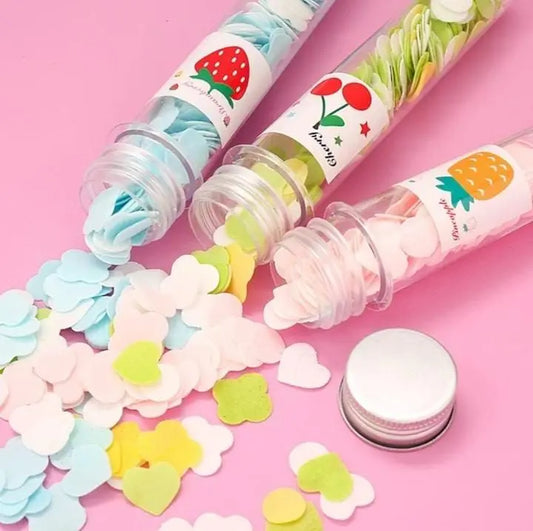 100 PC's tube disposable Paper Soap Disposable Paper Soap With Bottle Multi-color.