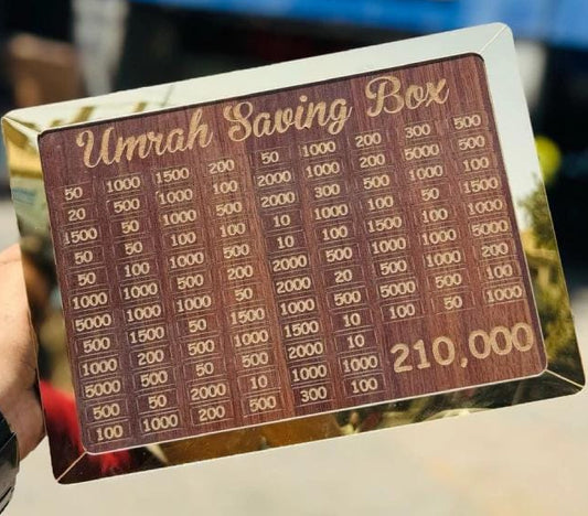 Umrah Saving Box - Saving Box - Box For Umrah Saving | Umrah Saving Box - Best Quality Umrah Saving Box - 210,000 Umrah Saving Box