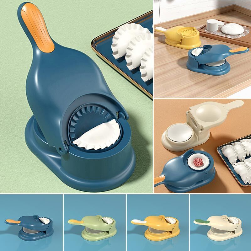 2-in-1 Dumpling Wrapper Tool Food Grade Manual Dumpling Wrapper Mold Labor-Saving Baking Pastry Home Kitchen Gadget