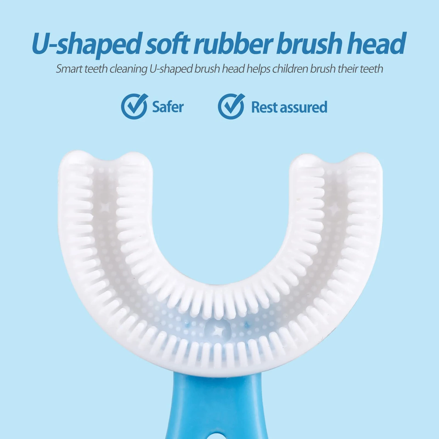 (Without Box)1 PC - 360 Degree U-Shaped Baby Toothbrush Children Child Toothbrush Teethers Baby Brush Silicone Kids Teeth Oral Care Cleaning