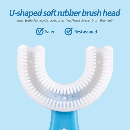 (Without Box)1 PC - 360 Degree U-Shaped Baby Toothbrush Children Child Toothbrush Teethers Baby Brush Silicone Kids Teeth Oral Care Cleaning