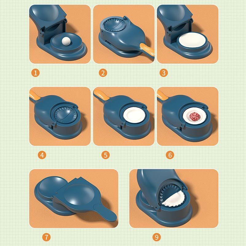 2-in-1 Dumpling Wrapper Tool Food Grade Manual Dumpling Wrapper Mold Labor-Saving Baking Pastry Home Kitchen Gadget