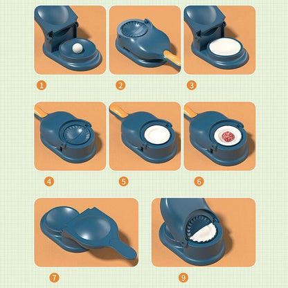 2-in-1 Dumpling Wrapper Tool Food Grade Manual Dumpling Wrapper Mold Labor-Saving Baking Pastry Home Kitchen Gadget