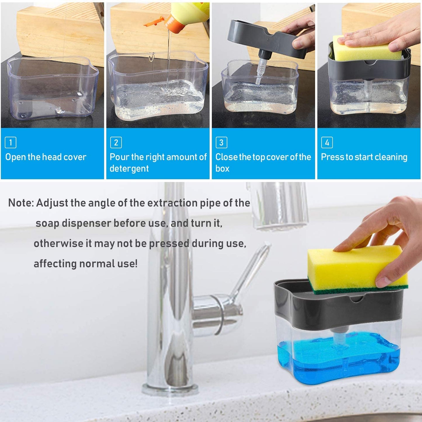 soap pump with Sponge and box
