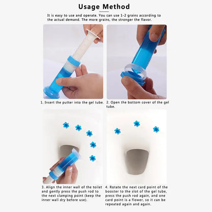 Toilet Cleaning Stamp Gel Toilet Injection Gel Flower Bathroom Cleaner Toilet Gel