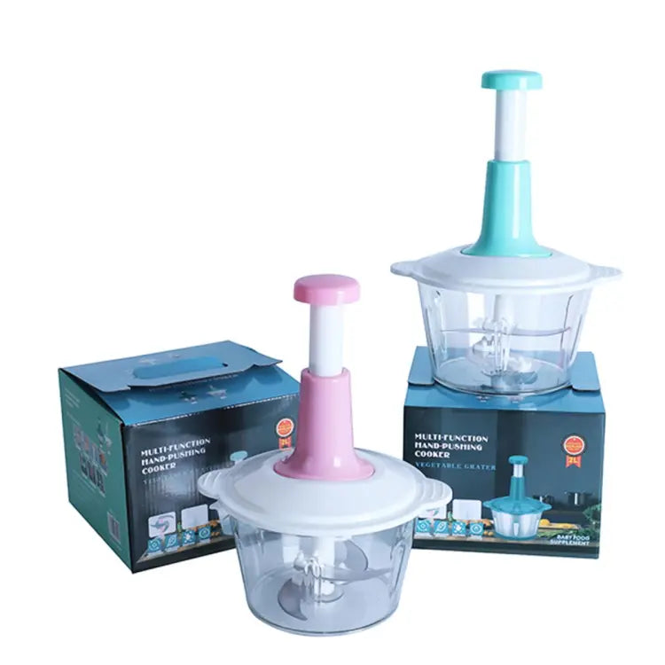 Multifunctional Manual Pushing Chopper with Beater & (Grater , Shredder, Slicer Plate) High Quality