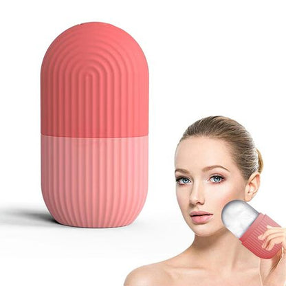 Face Ice Roller Silicone Facial Massager to Enhance Skin Glow, Without box