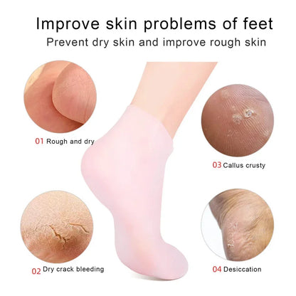 Silicone Jelly Socks Gel Moisturizing Socks Foot Care Protector