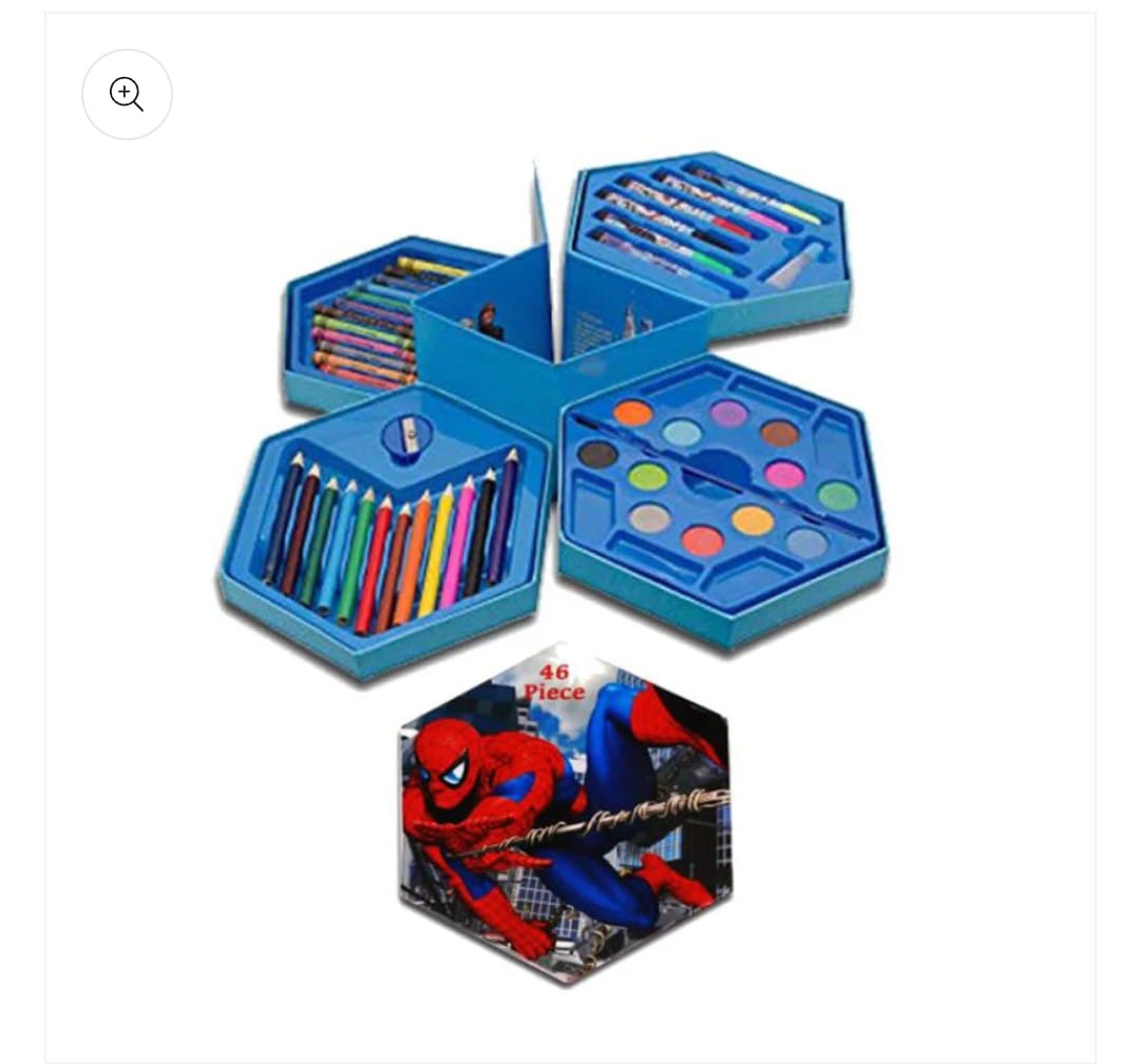 46 Pcs Painting colour kit for kids, fun Disney/Cartoon character art set