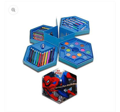 46 Pcs Painting colour kit for kids, fun Disney/Cartoon character art set