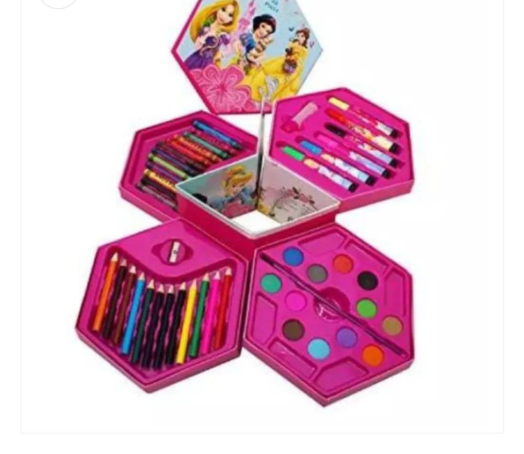 46 Pcs Painting colour kit for kids, fun Disney/Cartoon character art set