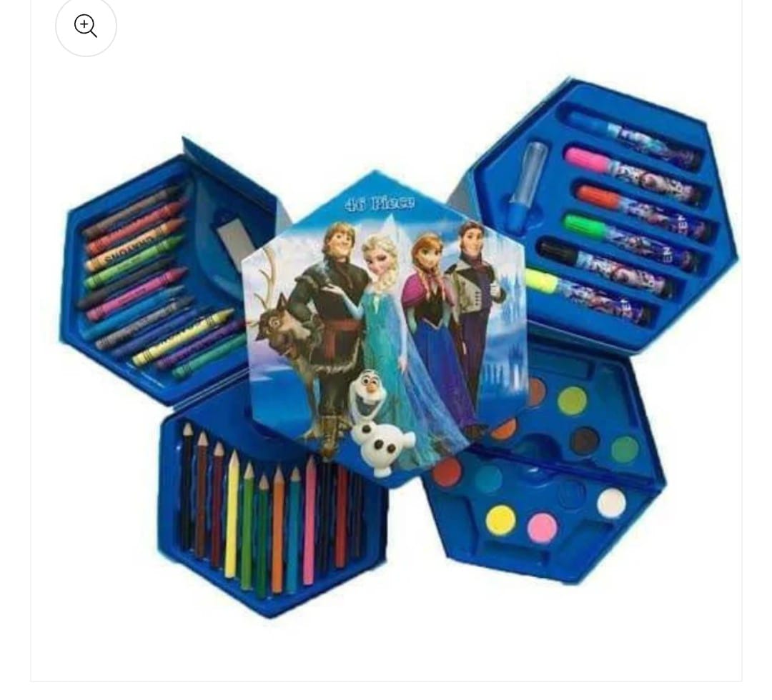46 Pcs Painting colour kit for kids, fun Disney/Cartoon character art set
