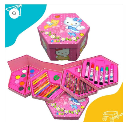 46 Pcs Painting colour kit for kids, fun Disney/Cartoon character art set