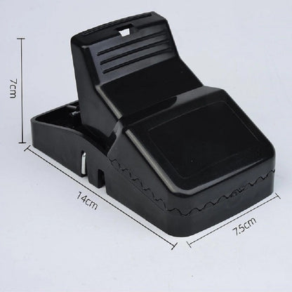 Best Seller Catcher Automatic Spring Reusable Plastic Black Rat Mice Mouse Traps - Pack of 3