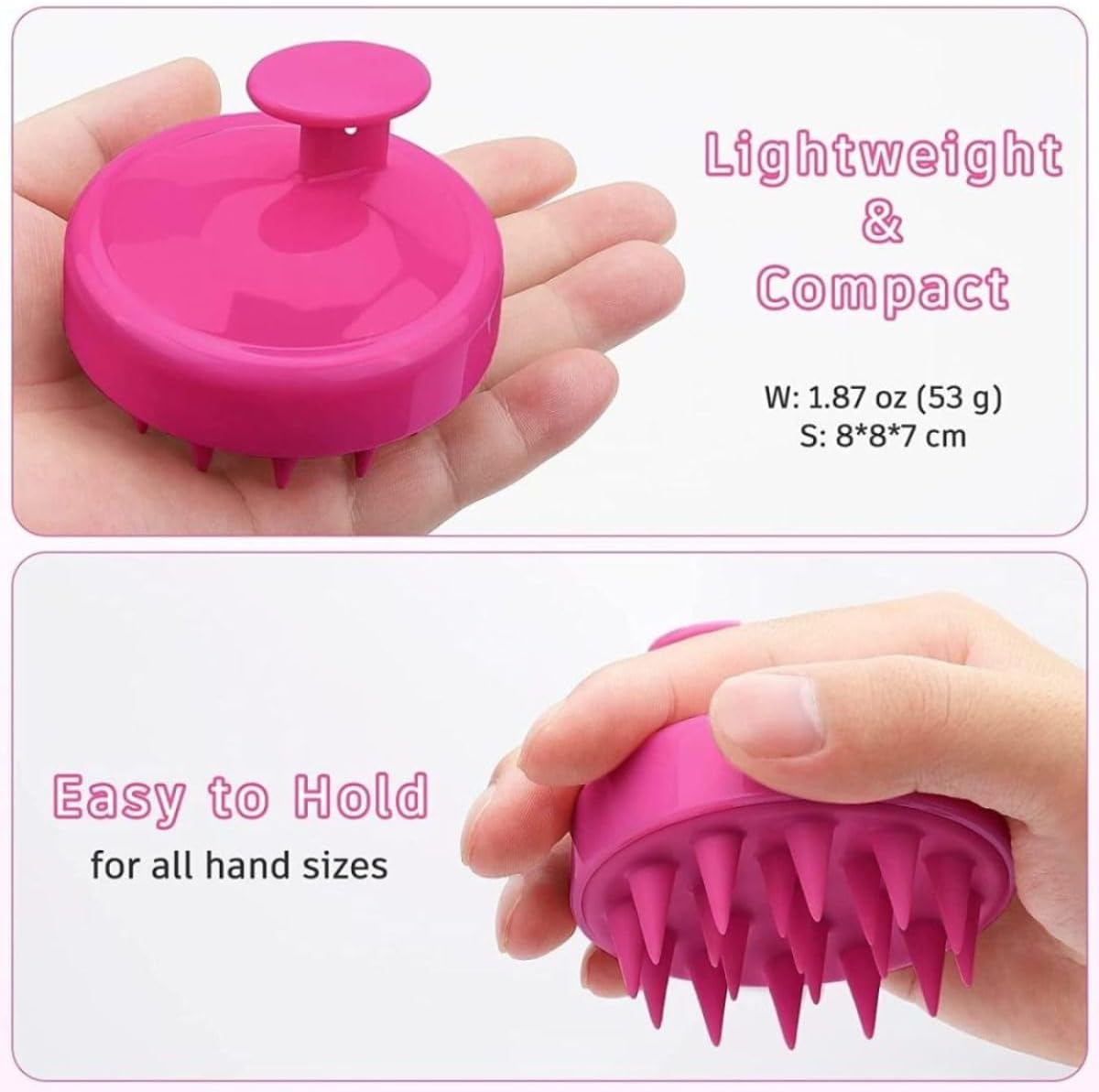 1 Piece Scalp Shampoo Massager Brush | Scalp Hair Scrubber With Soft Bristles For All Type Of Hairs