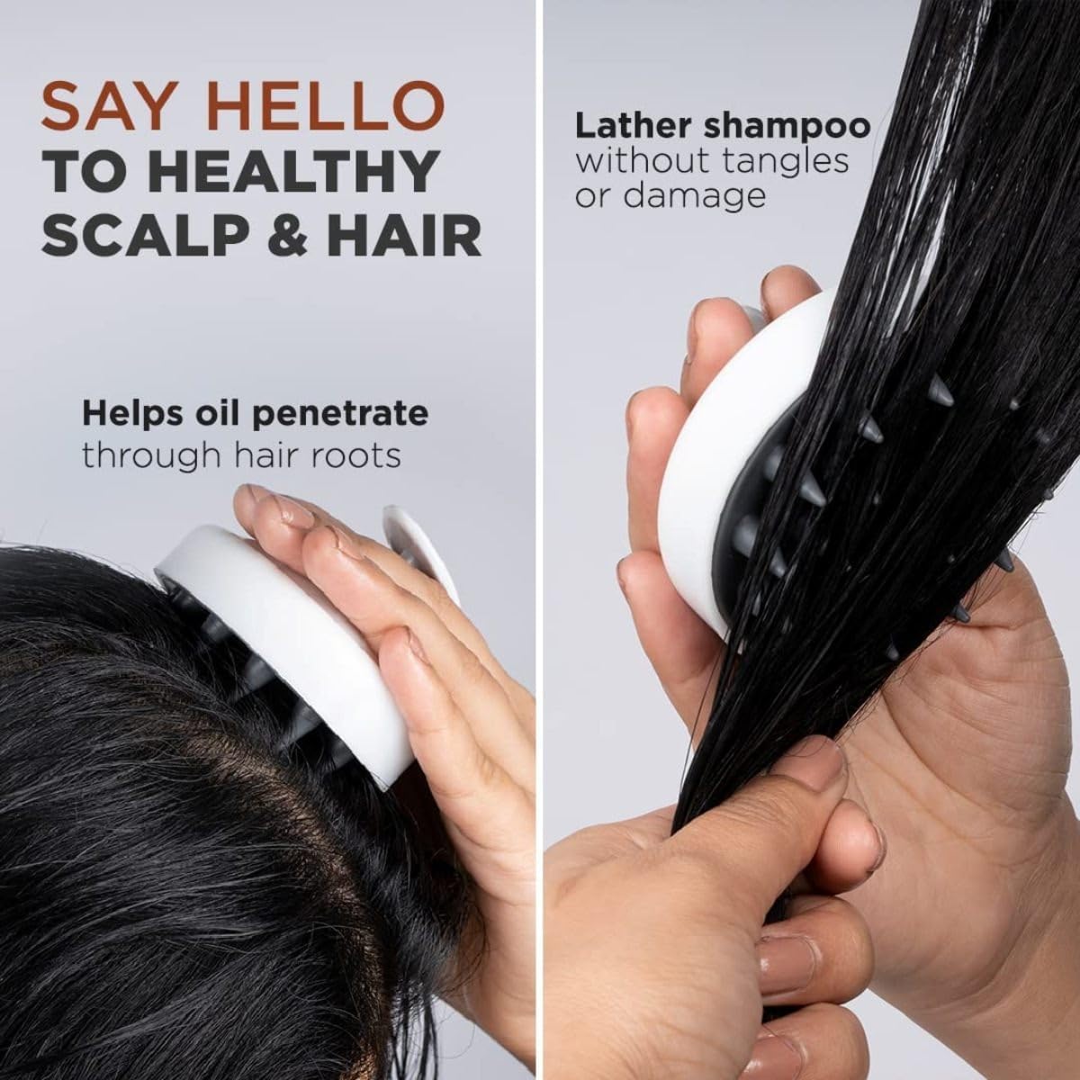 1 Piece Scalp Shampoo Massager Brush | Scalp Hair Scrubber With Soft Bristles For All Type Of Hairs
