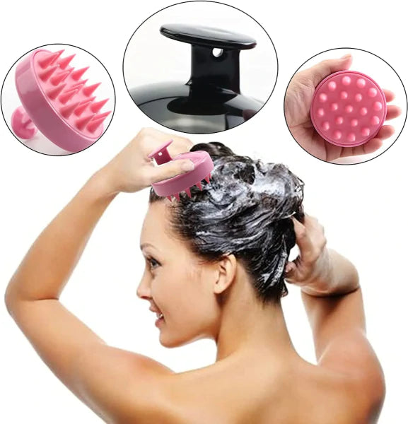 1 Piece Scalp Shampoo Massager Brush | Scalp Hair Scrubber With Soft Bristles For All Type Of Hairs