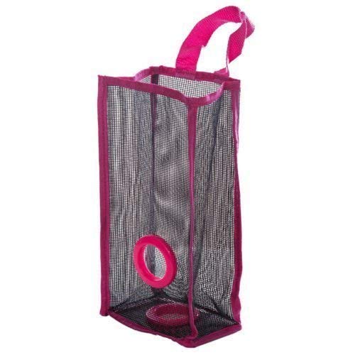 Plastic Bag Holder, Dispenser Hanging Storage Mesh Garbage Big/Trash Bags Organizer Recycling Grocery Shopping Pocket Hanging Containers for Kitchen