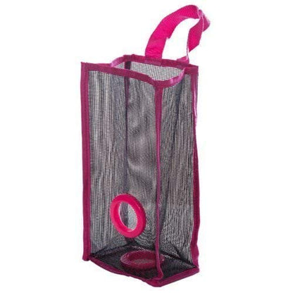 Plastic Bag Holder, Dispenser Hanging Storage Mesh Garbage Big/Trash Bags Organizer Recycling Grocery Shopping Pocket Hanging Containers for Kitchen