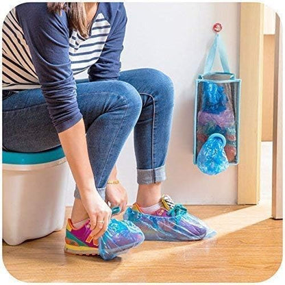 Plastic Bag Holder, Dispenser Hanging Storage Mesh Garbage Big/Trash Bags Organizer Recycling Grocery Shopping Pocket Hanging Containers for Kitchen