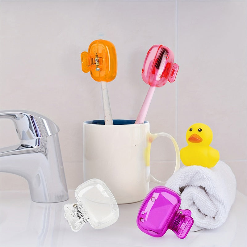 Pack of 10 – Toothbrush Storage Cases in Random Colors – Portable and Hygienic Holders for Travel, Office, School, and Home Use