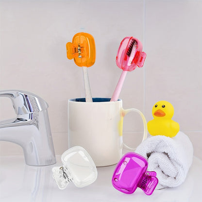 Pack of 10 – Toothbrush Storage Cases in Random Colors – Portable and Hygienic Holders for Travel, Office, School, and Home Use