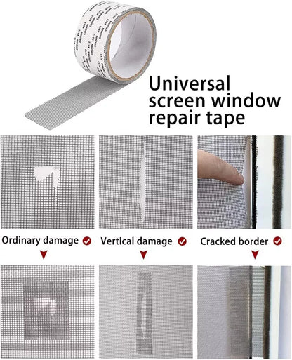 Mesh Roll Tape Window Screen Repair Patch | Keep Mosquitoes Out with Our Anti-Insect, Self-Adhesive Mesh Patch Tape - 2 meter