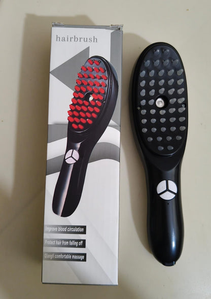 Electric Massage Comb – Blue & Red Light Therapy, Vibration Brush, Spray & Negative Ion Scalp Massager (Rechargeable)