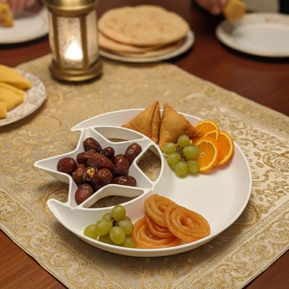 1 PCs Moon Star Serving Plate – Decorative Dessert & Snack Plate, Stylish Star & Moon Design Dish