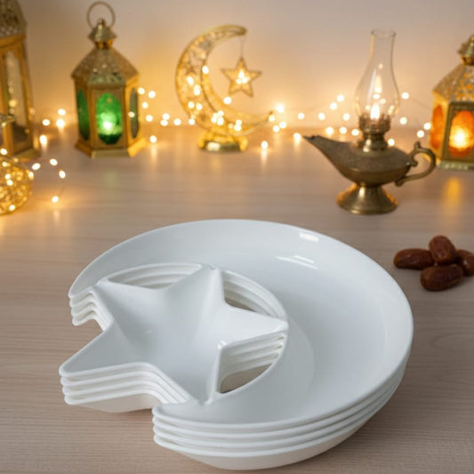 1 PCs Moon Star Serving Plate – Decorative Dessert & Snack Plate, Stylish Star & Moon Design Dish