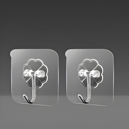 Transparent Self-Adhesive Wall Hooks – Strong Hold, No Drill, Damage-Free Hanging (Pack of 10)