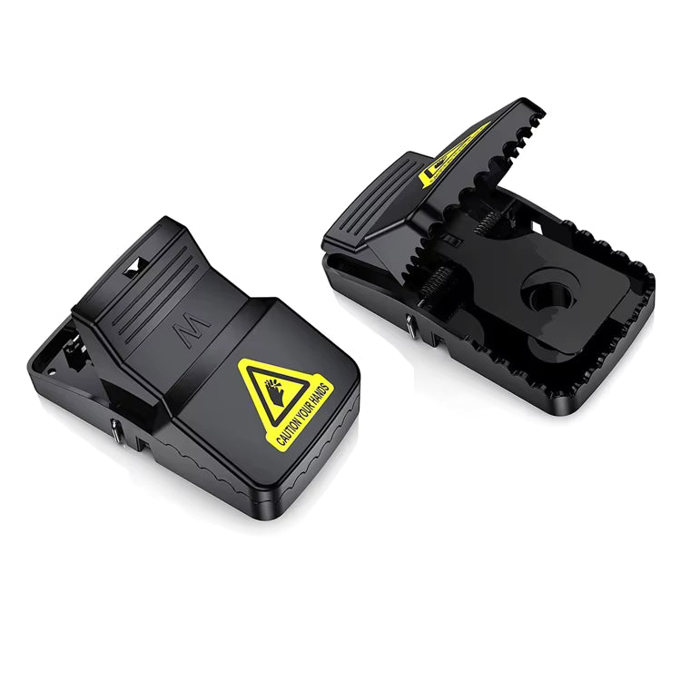 Best Seller Catcher Automatic Spring Reusable Plastic Black Rat Mice Mouse Traps - Pack of 3
