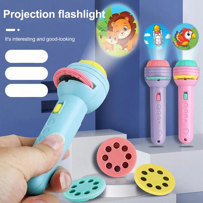 Children’s Slide Projector Torch With 1 Reels Slide | Dinosaur & Animal Patterns | Bedtime Night Light | Educational Toy