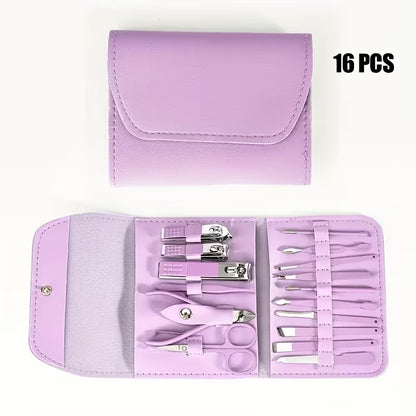 22-in-1 Stainless Steel Nail Care Kit – Manicure & Pedicure Tool Set with Earwax Kit
